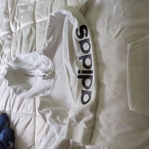 Adidas white hoodie in medium. lightweight